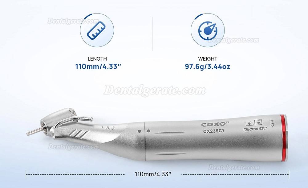 COXO CX235C7-7 45&deg; LED 1:5 Rotes Winkelst&uuml;cke Handst&uuml;ck mit Generator